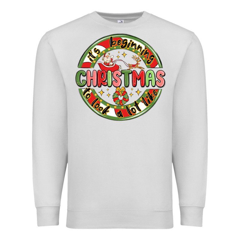 It's Beginning To Look A Lot Like Christmas Premium Sweatshirt by MaliasSmallBusiness | Teevron