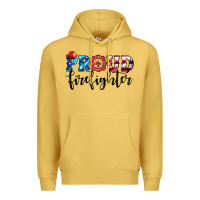Antique Gold proud firefighter Premium Hoodie - HRA Design Shop