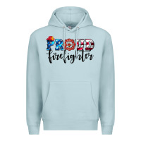 Blue Mist proud firefighter Premium Hoodie - HRA Design Shop