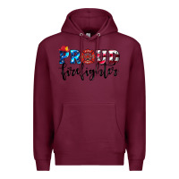 Burgundy proud firefighter Premium Hoodie - HRA Design Shop