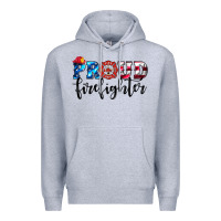 Heather Grey proud firefighter Premium Hoodie - HRA Design Shop