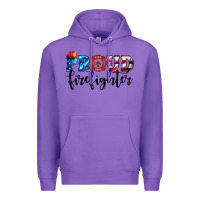 Purple proud firefighter Premium Hoodie - HRA Design Shop