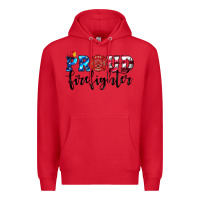 Red proud firefighter Premium Hoodie - HRA Design Shop