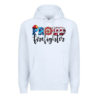 White proud firefighter Premium Hoodie - HRA Design Shop