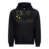 Black color outside the lines Urban Hoodie - CowhideDigitalArt