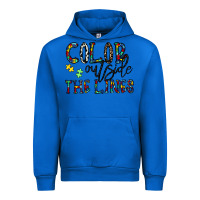 Cobalt color outside the lines Urban Hoodie - CowhideDigitalArt