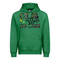 Emerald color outside the lines Urban Hoodie - CowhideDigitalArt