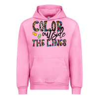 Fuchsia Pink color outside the lines Urban Hoodie - CowhideDigitalArt