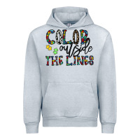Heather Grey color outside the lines Urban Hoodie - CowhideDigitalArt