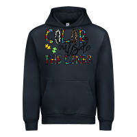 Navy color outside the lines Urban Hoodie - CowhideDigitalArt