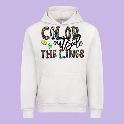 Color Outside The Lines Urban Hoodie Designed By Cowhidedigitalart