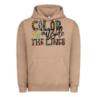 Pigment Burro color outside the lines Urban Hoodie - CowhideDigitalArt