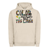 Pigment French Oak color outside the lines Urban Hoodie - CowhideDigitalArt