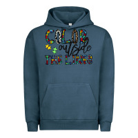 Pigment Midnight Navy color outside the lines Urban Hoodie - CowhideDigitalArt