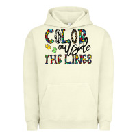 Pigment Pistachio color outside the lines Urban Hoodie - CowhideDigitalArt
