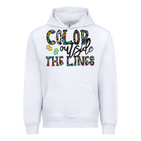 White color outside the lines Urban Hoodie - CowhideDigitalArt
