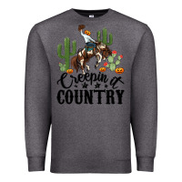 Charcoal Heather creepin it country rodeo Premium Sweatshirt - MaliasSmallBusiness
