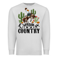 Dove Grey creepin it country rodeo Premium Sweatshirt - MaliasSmallBusiness
