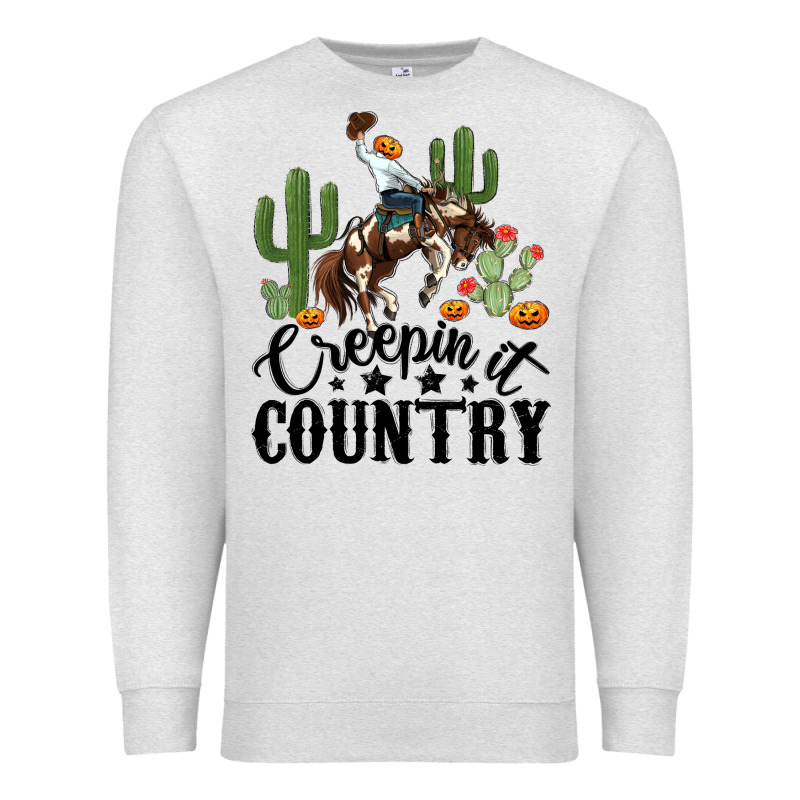 Creepin It Country Rodeo Premium Sweatshirt by MaliasSmallBusiness | Teevron