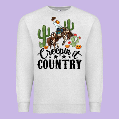 Premium Sweatshirt creepin it country rodeo