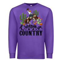 Purple creepin it country rodeo Premium Sweatshirt - MaliasSmallBusiness