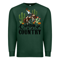 Sports Green creepin it country rodeo Premium Sweatshirt - MaliasSmallBusiness