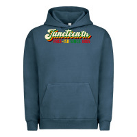 Pigment Midnight Navy juneteenth free ish since 1865 Urban Hoodie - HRA Design Shop