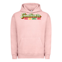 Pigment Salmon juneteenth free ish since 1865 Urban Hoodie - HRA Design Shop