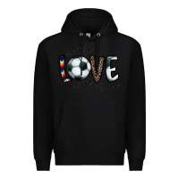 Black for the love of the game socer Premium Hoodie - CowhideDigitalArt