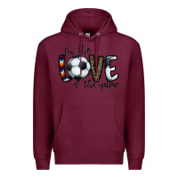 Burgundy for the love of the game socer Premium Hoodie - CowhideDigitalArt