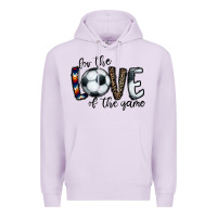 Lilac for the love of the game socer Premium Hoodie - CowhideDigitalArt