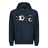 Navy for the love of the game socer Premium Hoodie - CowhideDigitalArt