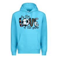 Ocean Blue for the love of the game socer Premium Hoodie - CowhideDigitalArt