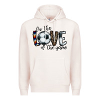 Pale Pink for the love of the game socer Premium Hoodie - CowhideDigitalArt