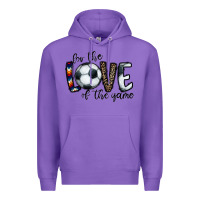 Purple for the love of the game socer Premium Hoodie - CowhideDigitalArt
