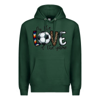 Sports Green for the love of the game socer Premium Hoodie - CowhideDigitalArt