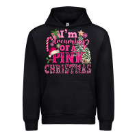 Black I Am Dreaming Of A Pink Christmas Urban Hoodie - FaDigitalArtStudio