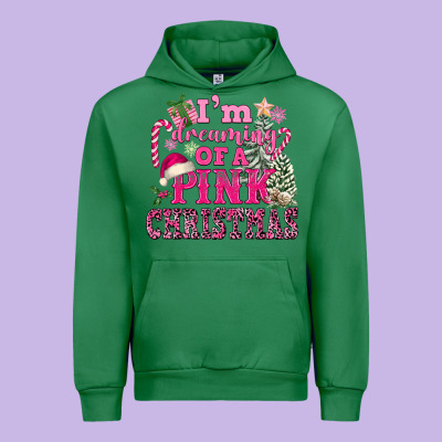 I Am Dreaming Of A Pink Christmas Urban Hoodie Designed By Fadigitalartstudio