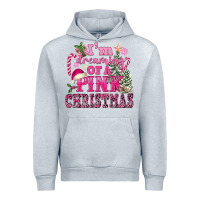 Heather Grey I Am Dreaming Of A Pink Christmas Urban Hoodie - FaDigitalArtStudio