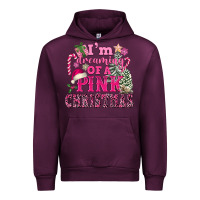 Mauve Wine I Am Dreaming Of A Pink Christmas Urban Hoodie - FaDigitalArtStudio