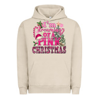 Pigment French Oak I Am Dreaming Of A Pink Christmas Urban Hoodie - FaDigitalArtStudio