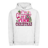 Pigment Lunar Rock I Am Dreaming Of A Pink Christmas Urban Hoodie - FaDigitalArtStudio