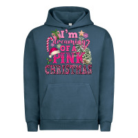 Pigment Midnight Navy I Am Dreaming Of A Pink Christmas Urban Hoodie - FaDigitalArtStudio