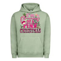 Pigment Oil Green I Am Dreaming Of A Pink Christmas Urban Hoodie - FaDigitalArtStudio