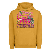 Pigment Peanut Butter I Am Dreaming Of A Pink Christmas Urban Hoodie - FaDigitalArtStudio