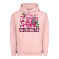 Pigment Salmon I Am Dreaming Of A Pink Christmas Urban Hoodie - FaDigitalArtStudio