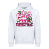 White I Am Dreaming Of A Pink Christmas Urban Hoodie - FaDigitalArtStudio