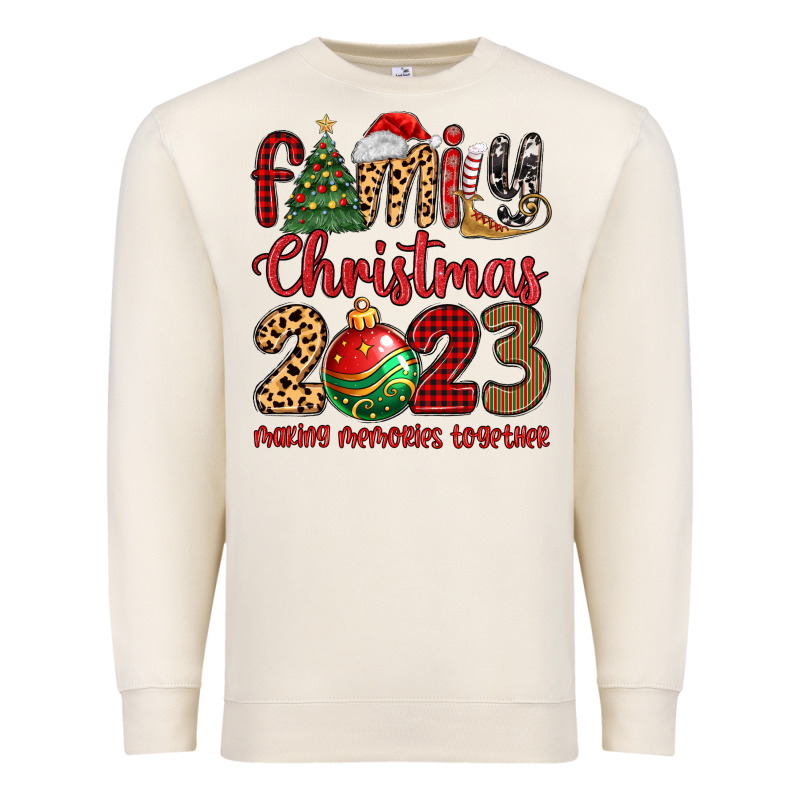 Family Christmas 2023 Making Memories Together Premium Sweatshirt by MaliasSmallBusiness | Teevron