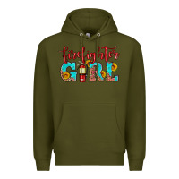 Army Green firefighter son girl Premium Hoodie - HRA Design Shop