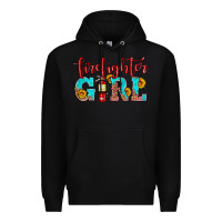 Black firefighter son girl Premium Hoodie - HRA Design Shop